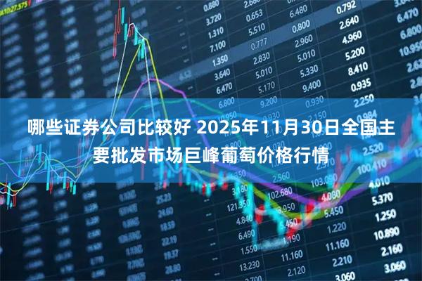 哪些证券公司比较好 2025年11月30日全国主要批发市场巨峰葡萄价格行情